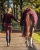 Spodnie do jazdy konnej QHP Diamond w kolorze bordowym