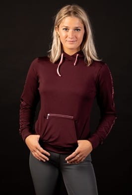 Bluza do jazdy konnej Harry's Horse Just Ride w kolorzze bordowym z elementami rosegold
