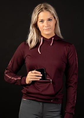 Bluza jeździecka Harry's Horse Just Ride w kolorzze bordowym z elementami rosegold