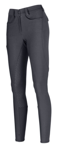 Bryczesy z pełnym lejem Pikeur Laure w kolorze  Dark Shadow widoczne z przodu