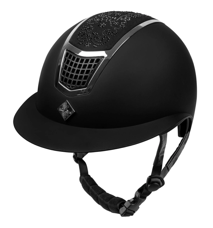 Kask jeździecki z szerokim daszkiem Fair Play Quantinum W-V Chic w kolorze czarnym