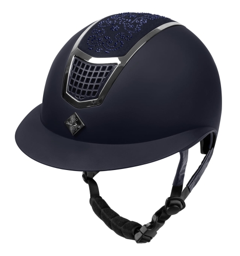 Kask jeździecki z szerokim daszkiem Fair Play Quantinum W-V Chic w kolorze granatowym