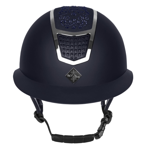 Kask jeździecki Fair Play Quantinum W-V Chic w kolorze granatowym widoczny z przodu