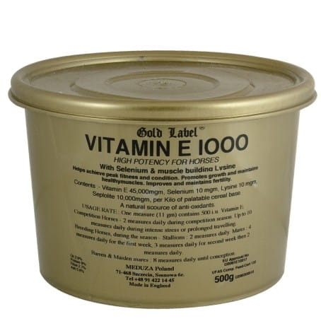 Selen z witaminą E i lizyną Gold Label Vitamin E 1000 1kg