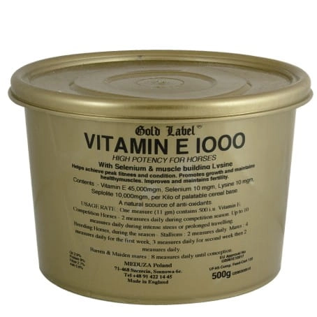 Selen z witaminą E i lizyną Gold Label Vitamin E 1000 1kg