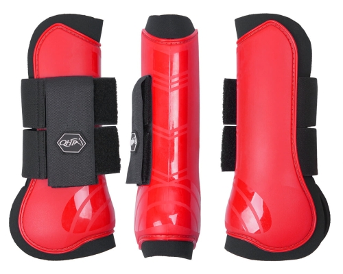 Ochraniacze dla konia na przody QHP Color w kolorze bright red