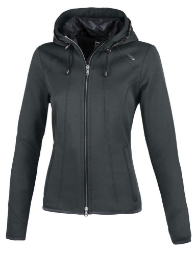 Bluza jeździecka damska Pikeur Janny w kolorze Graphite Melange widoczna od przodu