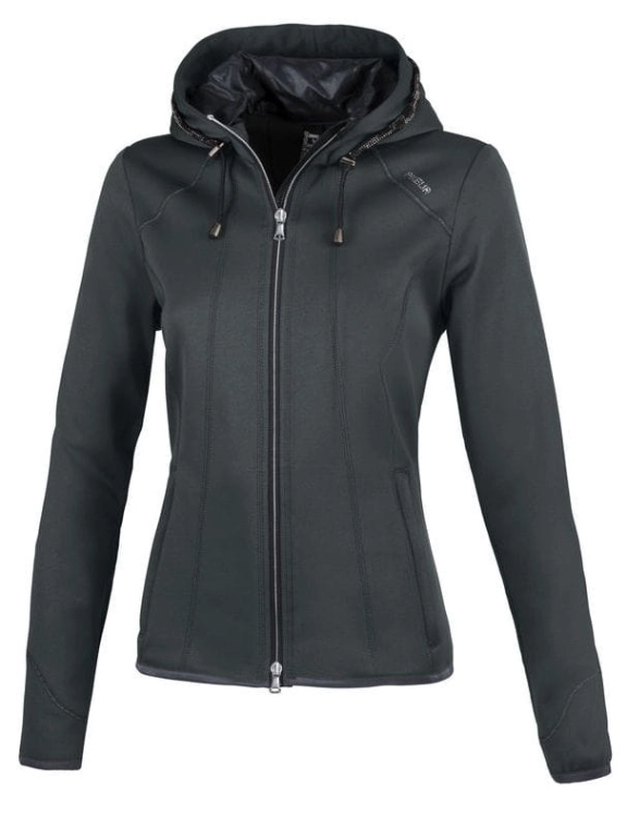 Bluza jeździecka damska Pikeur Janny w kolorze Graphite Melange widoczna od przodu