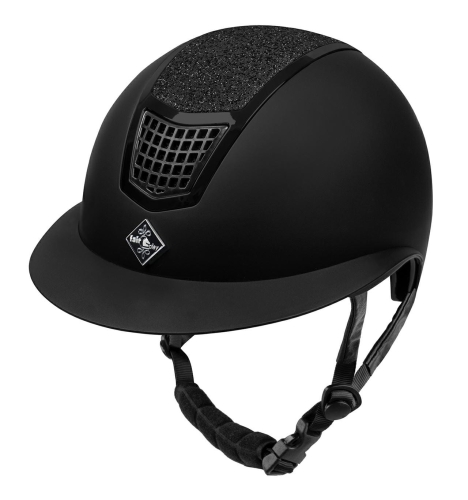 Kask jeździecki z szerokim daszkiem Fair Flay Quantium Eclipse W-V w kolorze black