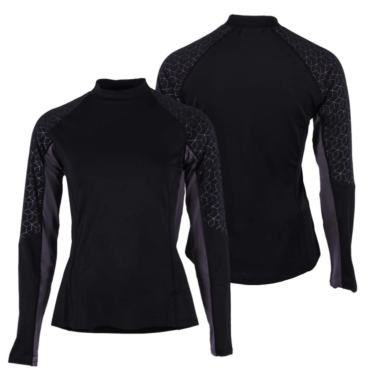 Bluzka jeździecka treningowa dla dziecka QHP Junior Eldorado w kolorze elegant