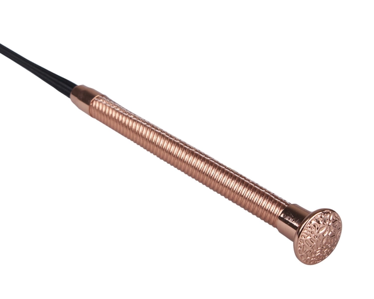 Bat skokowy z rączką ze sztucznej skóry w kolorze rosegold QHP Spiral
