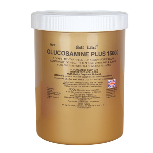 Glukozamina dla koni Gold Label Glucosamine Plus 15000 900g