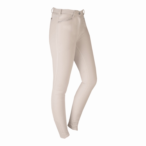 Bryczesy damskie Horka Alexa w kolorze piaskowym widoczne z przodu