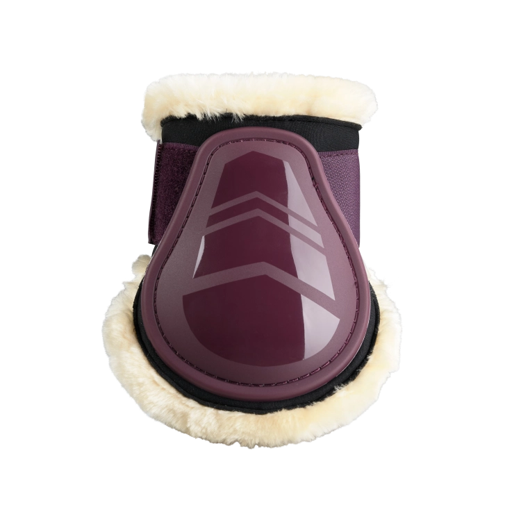 Ochraniacze dla konia z futerkiem Horze Caliber w kolorze dark purple