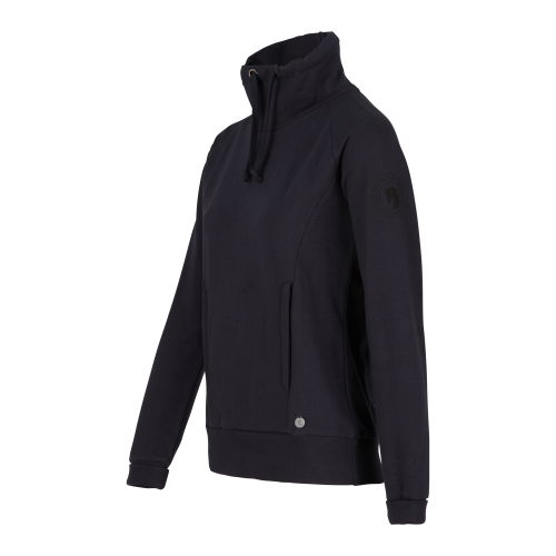 Bluza do jazdy konnej Horze Elinor w kolorze granatowym widoczna z przodu
