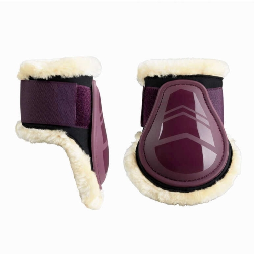 Ochraniacze na tył z futerkiem Horze Caliber w kolorze dark purple