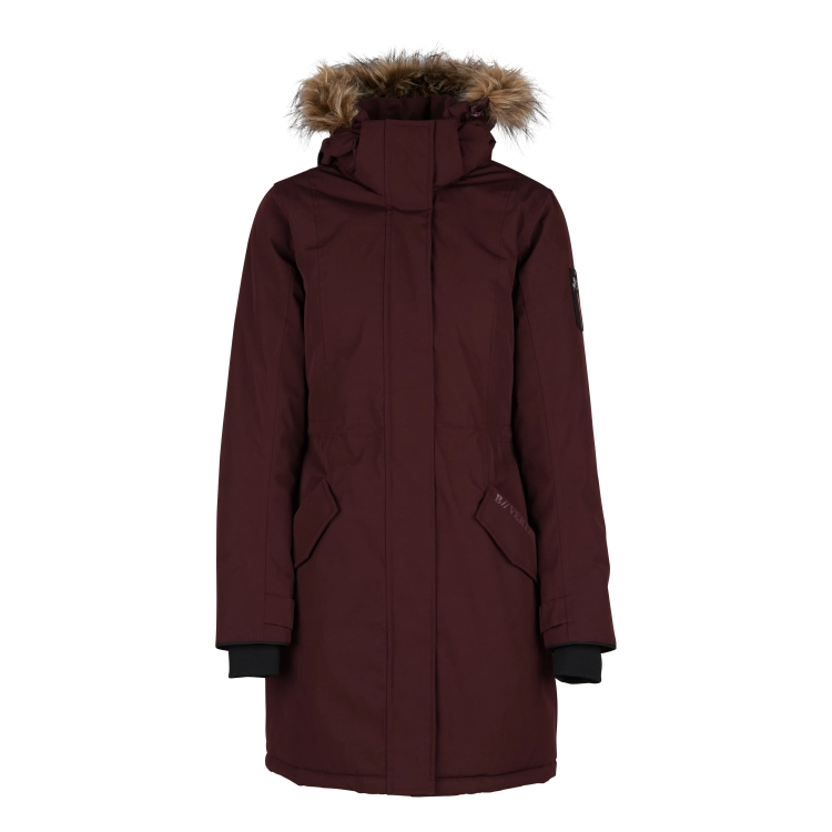 Parka jeździecka zimowa B Vertigo Gwyneth w kolorze burgundy widoczna z przodu