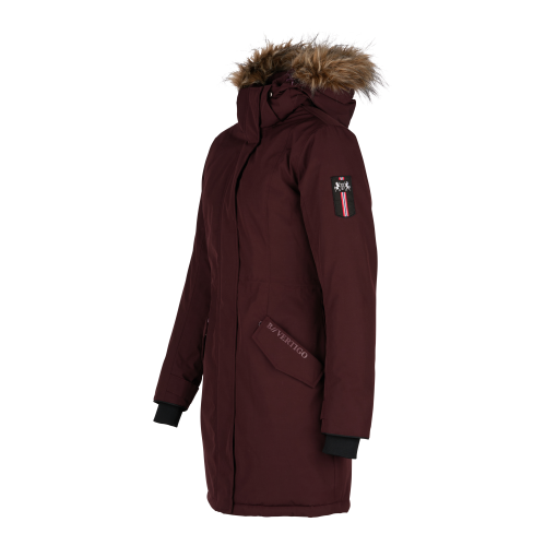 Parka jeździecka zimowa B Vertigo Gwyneth w kolorze burgundy widoczna z boku