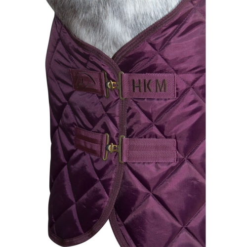 Derka stajenna z zapięciem z przodu 150g HKM Winter w kolorze bordowym