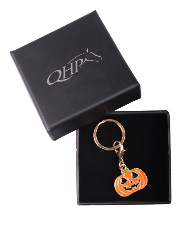 Ozdoba do ogłowia w opakowaniu na prezent QHP Halloween dynia