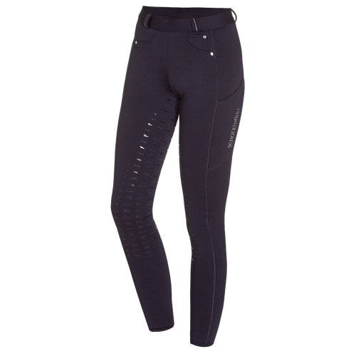 Breginsy zimowe Schockemohle Termo Tights w kolorze true navy widoczne z przodu