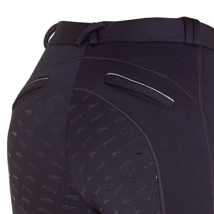 Breginsy zimowe z ozdobnymi kieszeniami Schockemohle Termo Tights w kolorze true navy