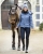 Breginsy zimowe Schockemohle Termo Tights w kolorze true navy zaprezentowane przez modelkę