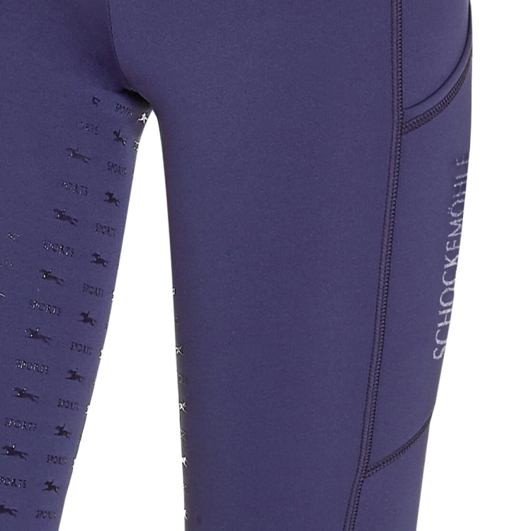 Breginsy zimowe z kieszenią na telefon Schockemohle Termo Tights w kolorze jeans