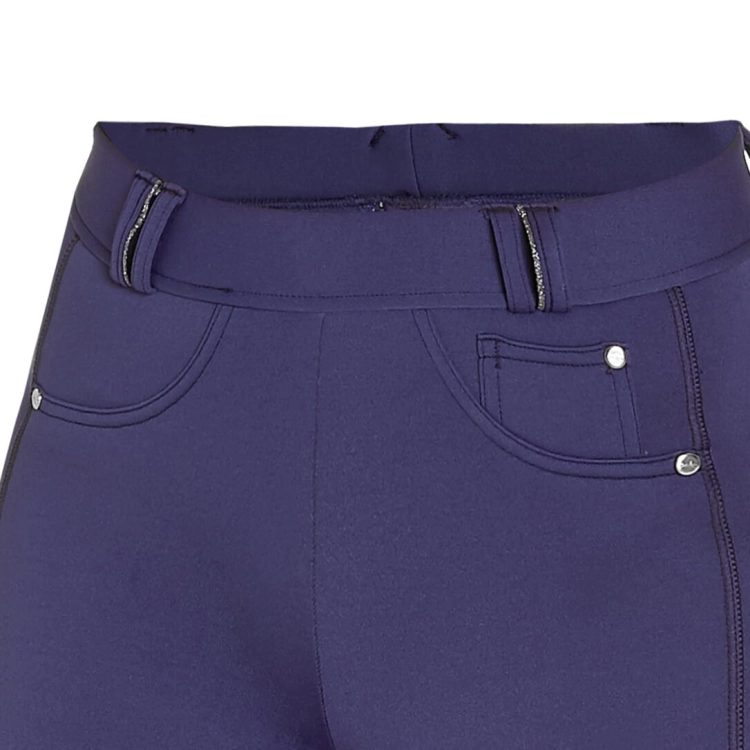 Breginsy zimowe z pełnym lejem silikonowym Schockemohle Termo Tights w kolorze jeans