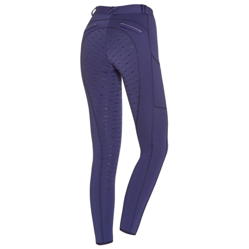 Breginsy zimowe Schockemohle Termo Tights w kolorze jeans widoczne z tyłu