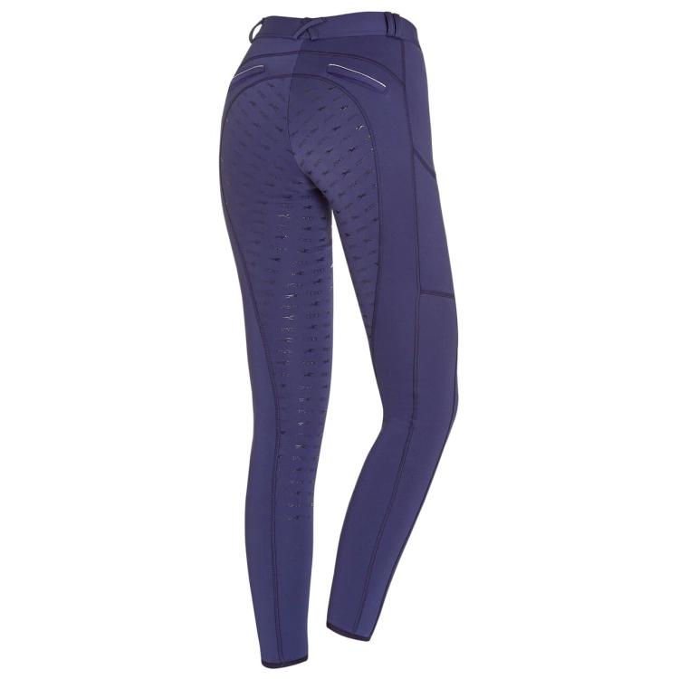 Breginsy zimowe Schockemohle Termo Tights w kolorze jeans widoczne z tyłu