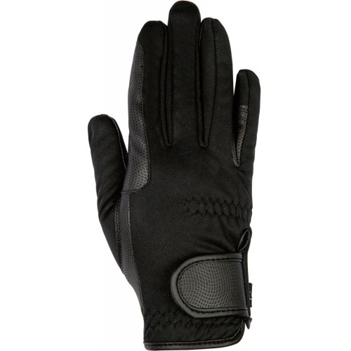 Rękawiczki do jazdy konnej HKM Softshell w kolorze czarnym