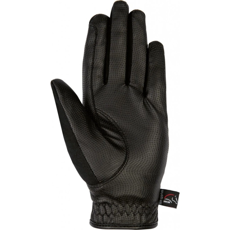 Rękawice jeździeckie HKM Softshell w kolorze czarnym