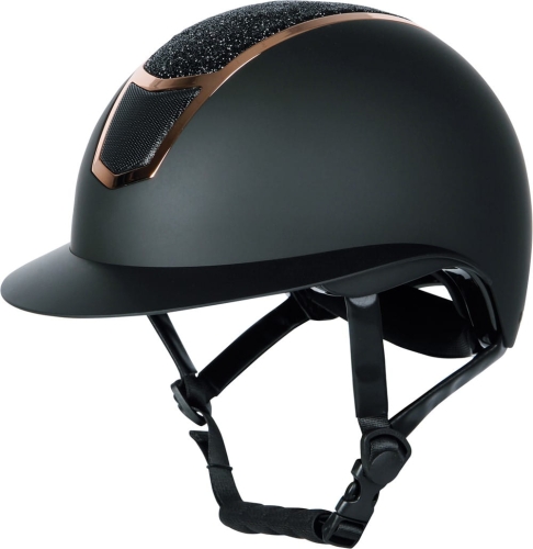 Kask jeździecki z regulacją Harry's Horse Mont Sparkle w kolorze czarnym/rosegold