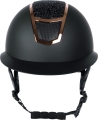 Kask jeździecki z brokatem Harry's Horse Mont Sparkle w kolorze czarnym/rosegold