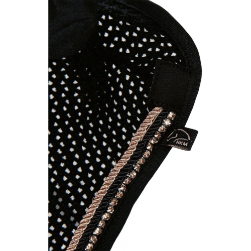 Nauszniki z kryształkami HKM Glamour w kolorze granatowym/rosegold