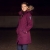 Kurtka jeździecka zimowa B Vertigo Gwyneth w kolorze burgundy zaprezentowana przez modelkę