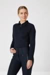 HORZE bluzka Polo dł.rękaw TIANA navy 24H