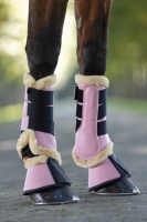 HKM ochraniacze z futrem COMFORT rose