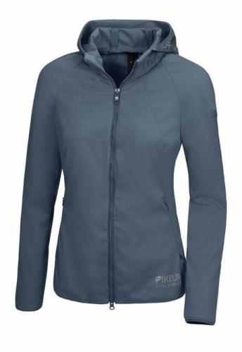 Kurtka jeździecka damska softshell Pikeur Oline Anthracite widok od przodu