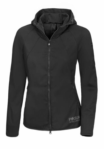 Kurtka jeździecka damska softshell Pikeur Oline Anthracite widok z przodu