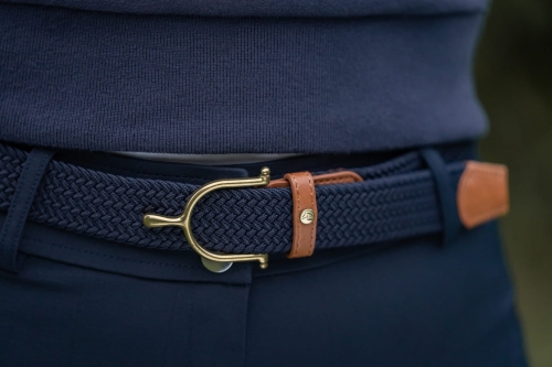 Elastyczny pasek do bryczesów w kolorze granatowym HKM Ann