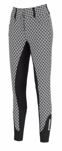 Bryczesy damskie z nadrukiem Pikeur Candela Print w kolorze black widoczne z przodu