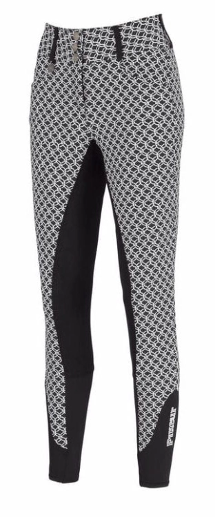 Bryczesy damskie z nadrukiem Pikeur Candela Print w kolorze black widoczne z przodu