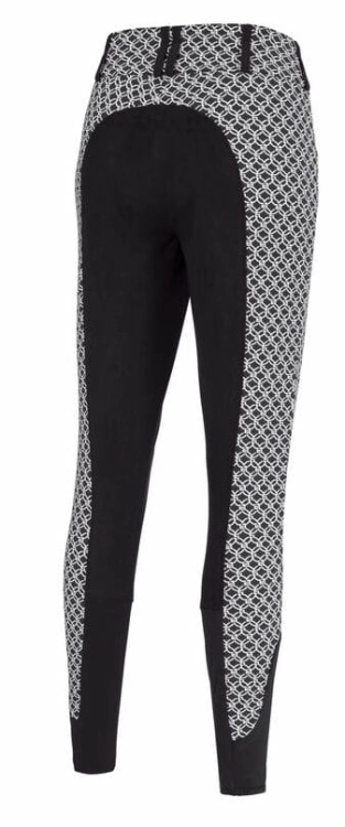 Bryczesy damskie z nadrukiem Pikeur Candela Print w kolorze black widoczne z tyłu