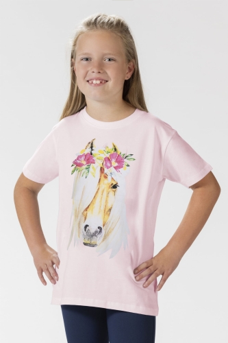 Bluzka dziecięca HKM Junior Flower Horse w kolorze różowym