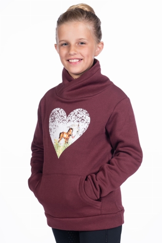 Bluza jeździecka dziecięca HKM Junior Dream Team w kolorze bordowym