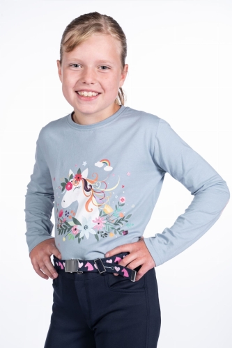 Bluzka jeździecka dziecięca HKM Junior Wonderland w kolorze błękitnym