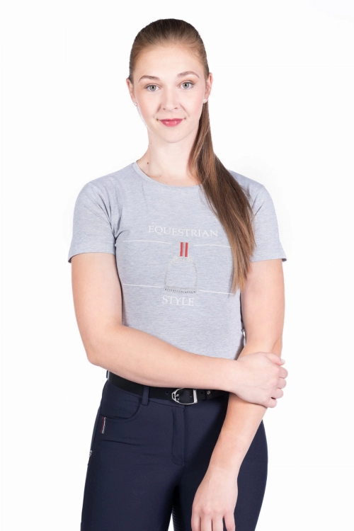 Bluzka jeździecka HKM Equine Sports w kolorze szarym