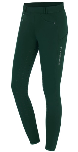 Breginsy zimowe Schockemohle Termo Tights w kolorze bottle green widoczne z przodu